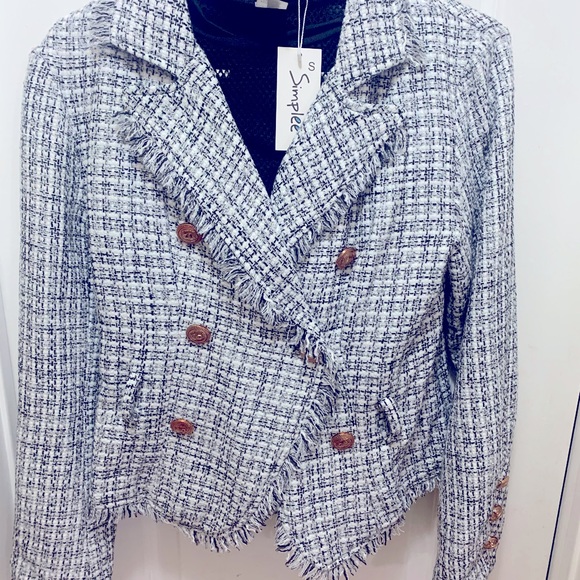 Tweed Blazer Double Breasted with Gold but… - Picture 4 of 4